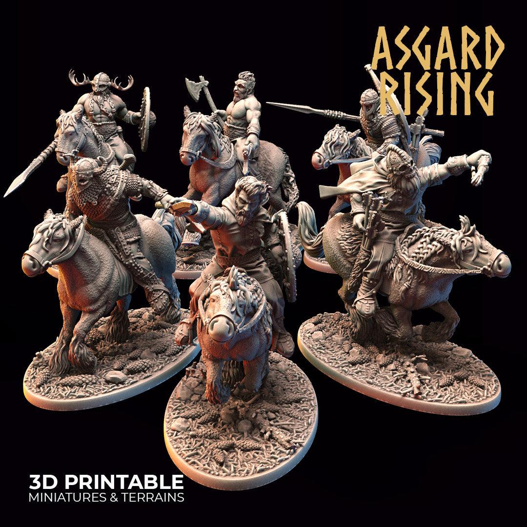3D Printed Asgard Rising Viking Riders Modular Warband 28mm - 32mm