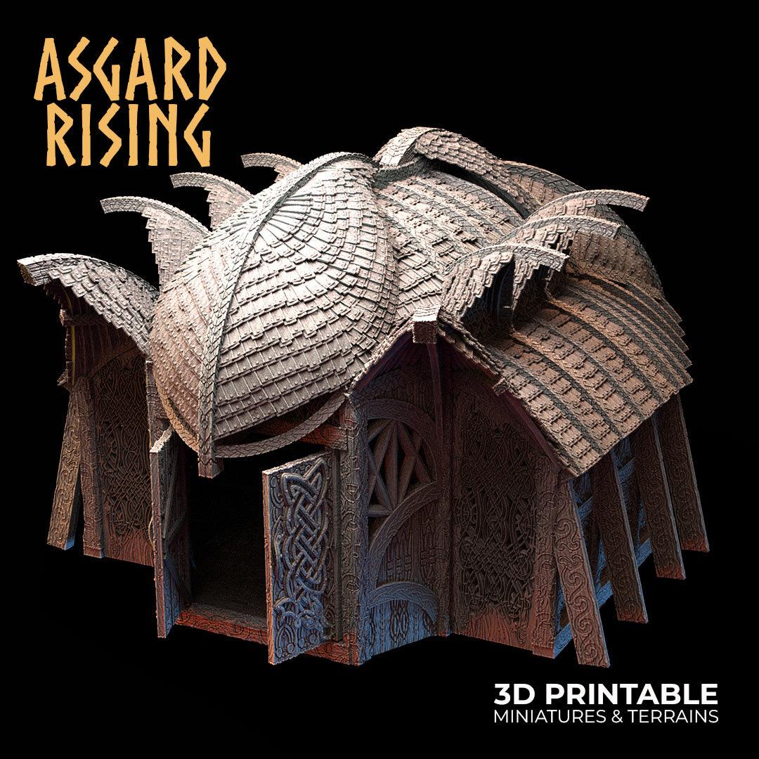 3D Printed Asgard Rising Viking Throne Room 28 32 mm Wargaming DnD