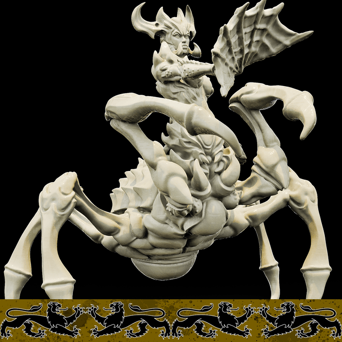 3D Printed Bestiary Vol. 4 Nafarrate - Arachne Spider 32mm Ragnarok D&D