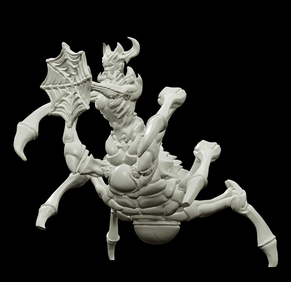 3D Printed Bestiary Vol. 4 Nafarrate - Arachne Spider 32mm Ragnarok D&D