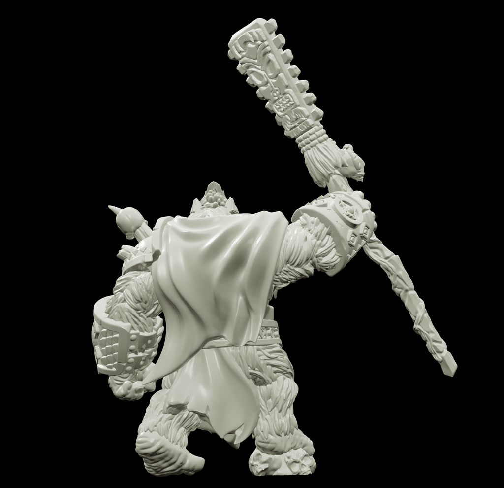 3D Printed Bestiary Vol. 4 Nafarrate - Banzai Gorilla King 32mm Ragnarok D&D
