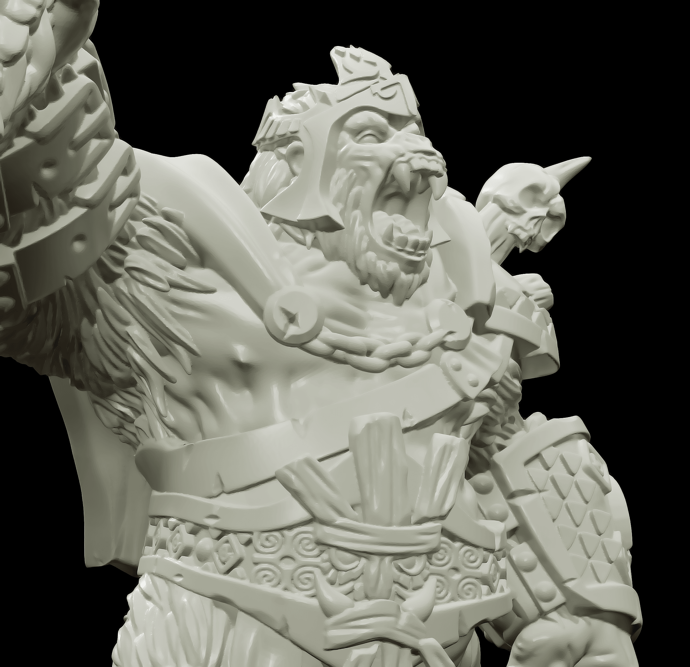 3D Printed Bestiary Vol. 4 Nafarrate - Banzai Gorilla King 32mm Ragnarok D&D