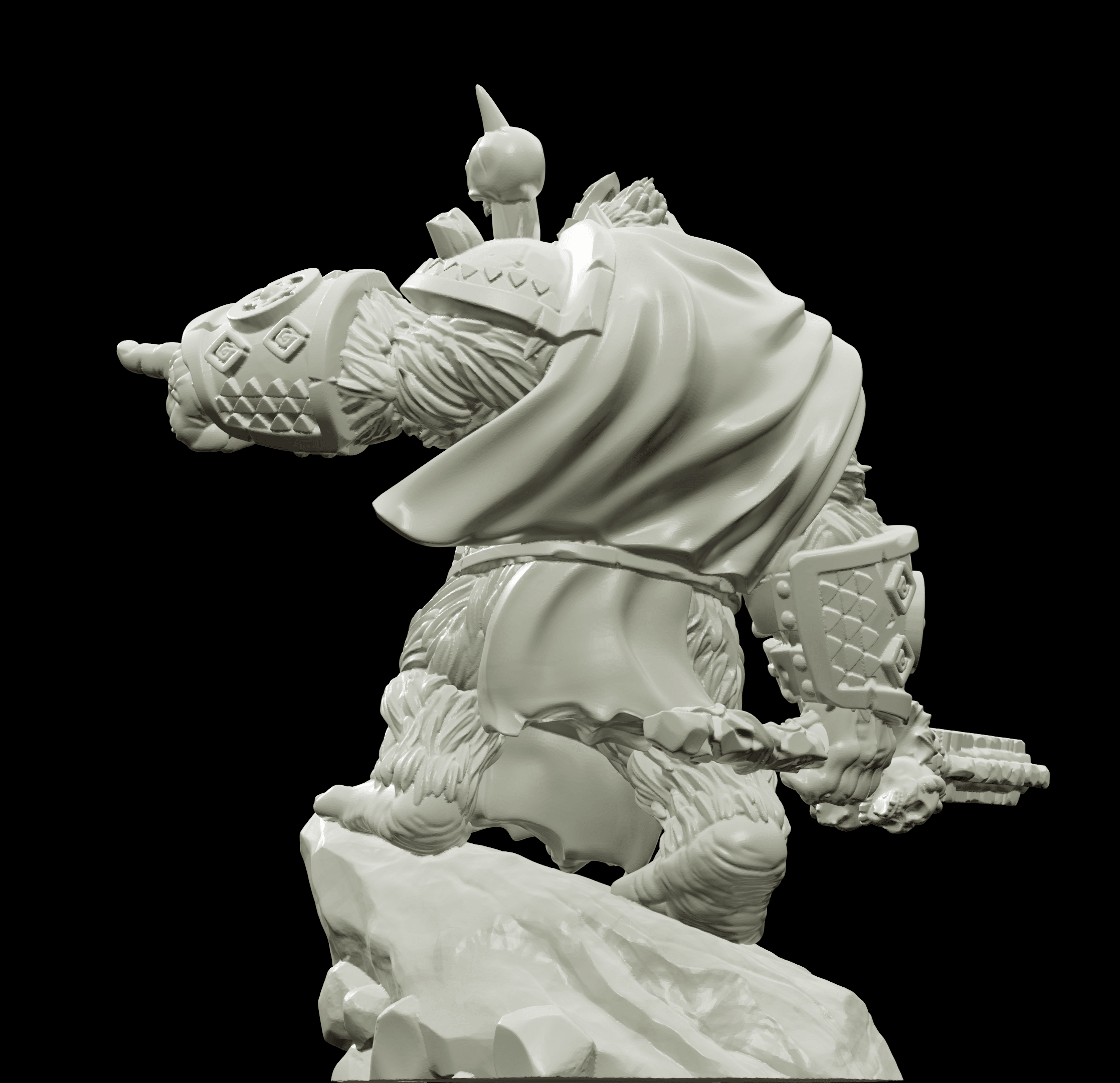 3D Printed Bestiary Vol. 4 Nafarrate - Banzai Gorilla King 32mm Ragnarok D&D