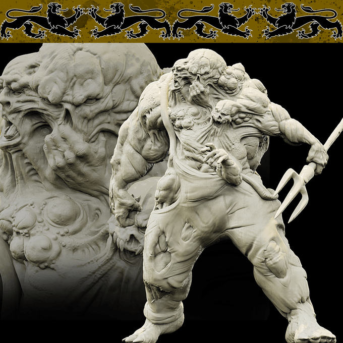 3D Printed Bestiary Vol. 4 Nafarrate - Biir'zha Aberration 32mm Ragnarok D&D