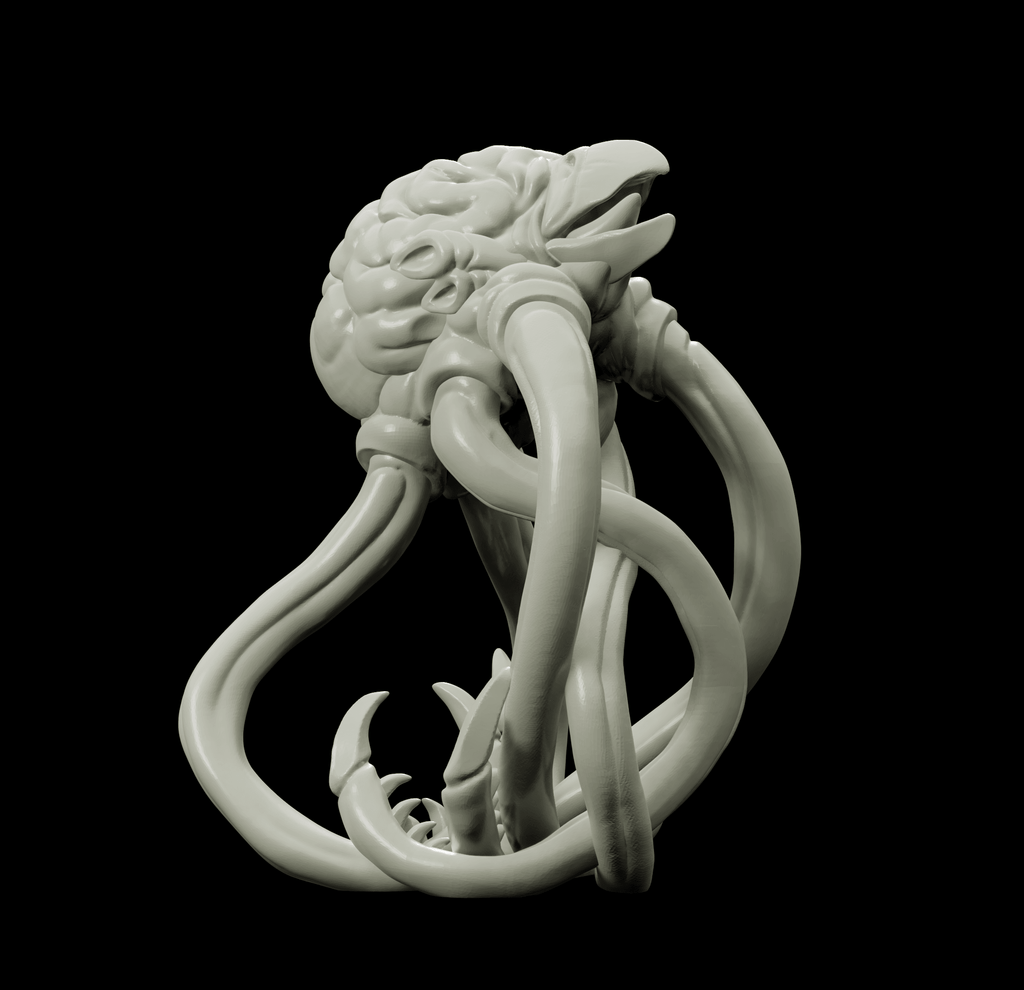 3D Printed Bestiary Vol. 4 Nafarrate - Brain Abomination 32mm Ragnarok D&D