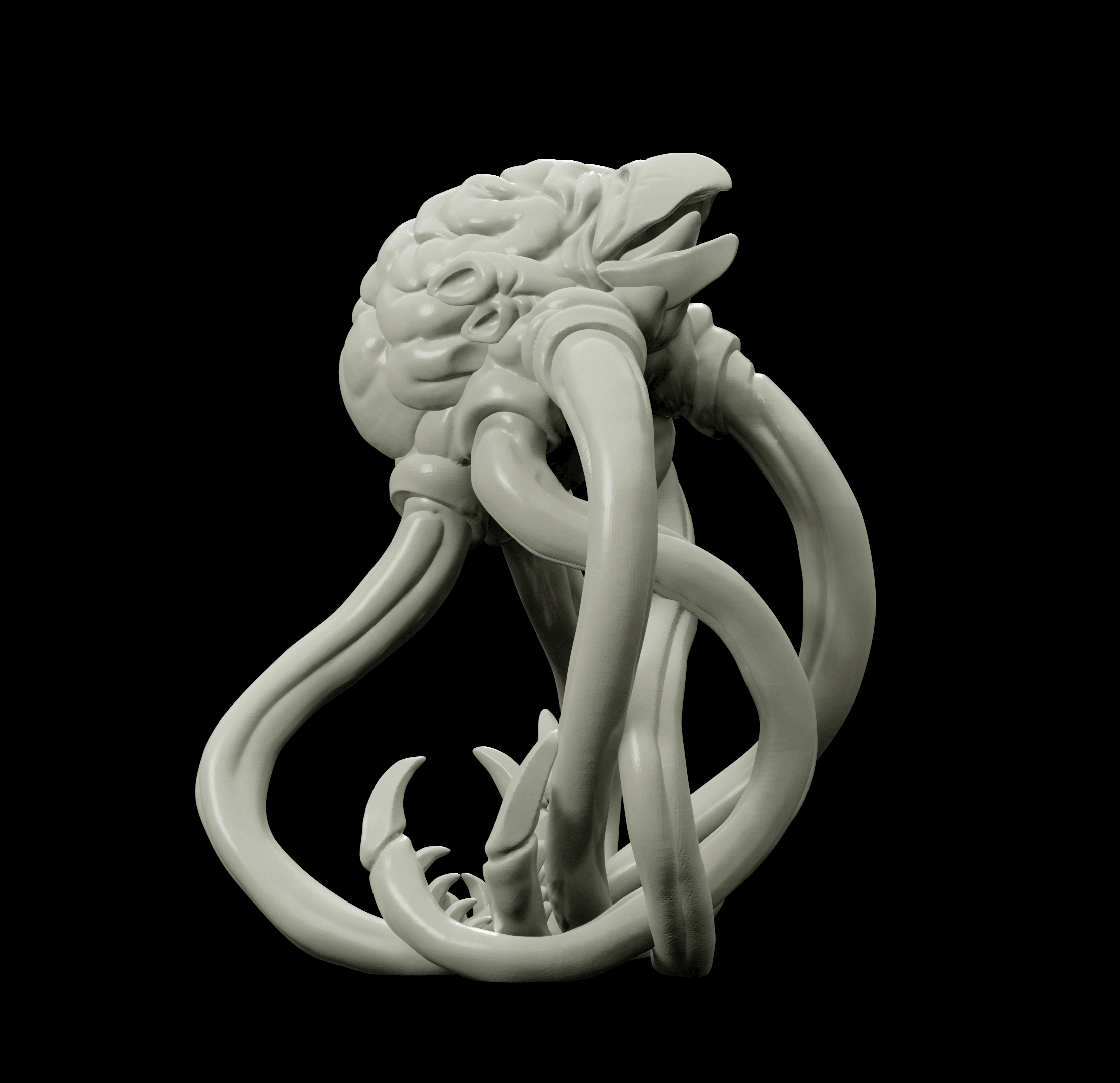3D Printed Bestiary Vol. 4 Nafarrate - Brain Abomination 32mm Ragnarok D&D