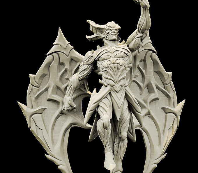 3D Printed Bestiary Vol. 4 Nafarrate - Chernobog Demon Fiend 32mm Ragnarok D&D