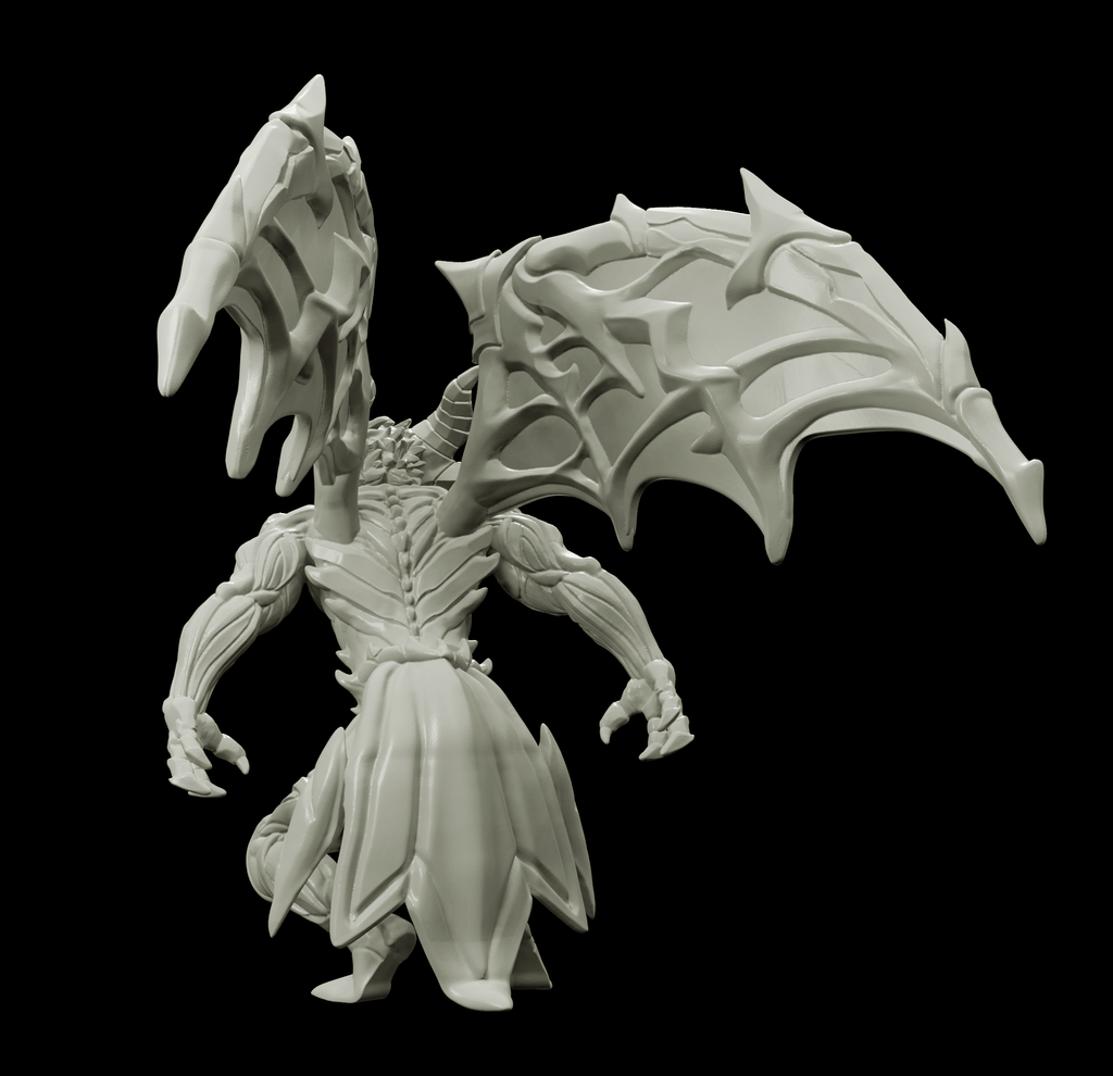 3D Printed Bestiary Vol. 4 Nafarrate - Chernobog Demon Fiend 32mm Ragnarok D&D