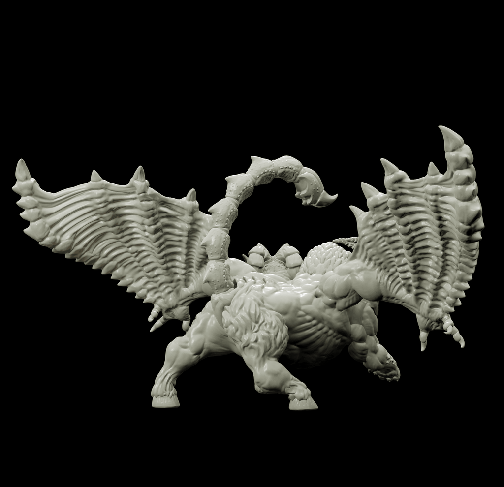 3D Printed Bestiary Vol. 4 Nafarrate - Chimera 32mm Ragnarok D&D