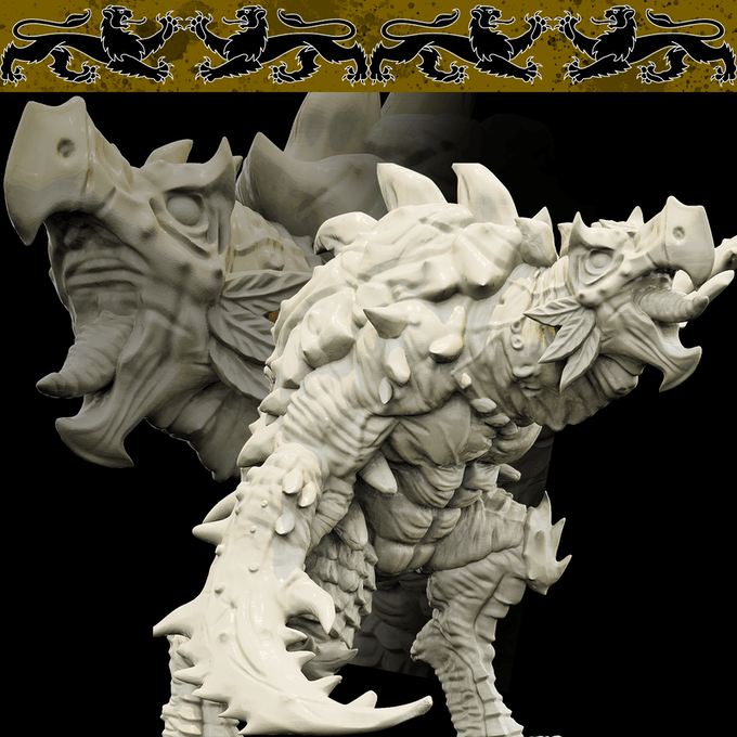 3D Printed Bestiary Vol. 4 Nafarrate - Corvolture Beast 32mm Ragnarok D&D
