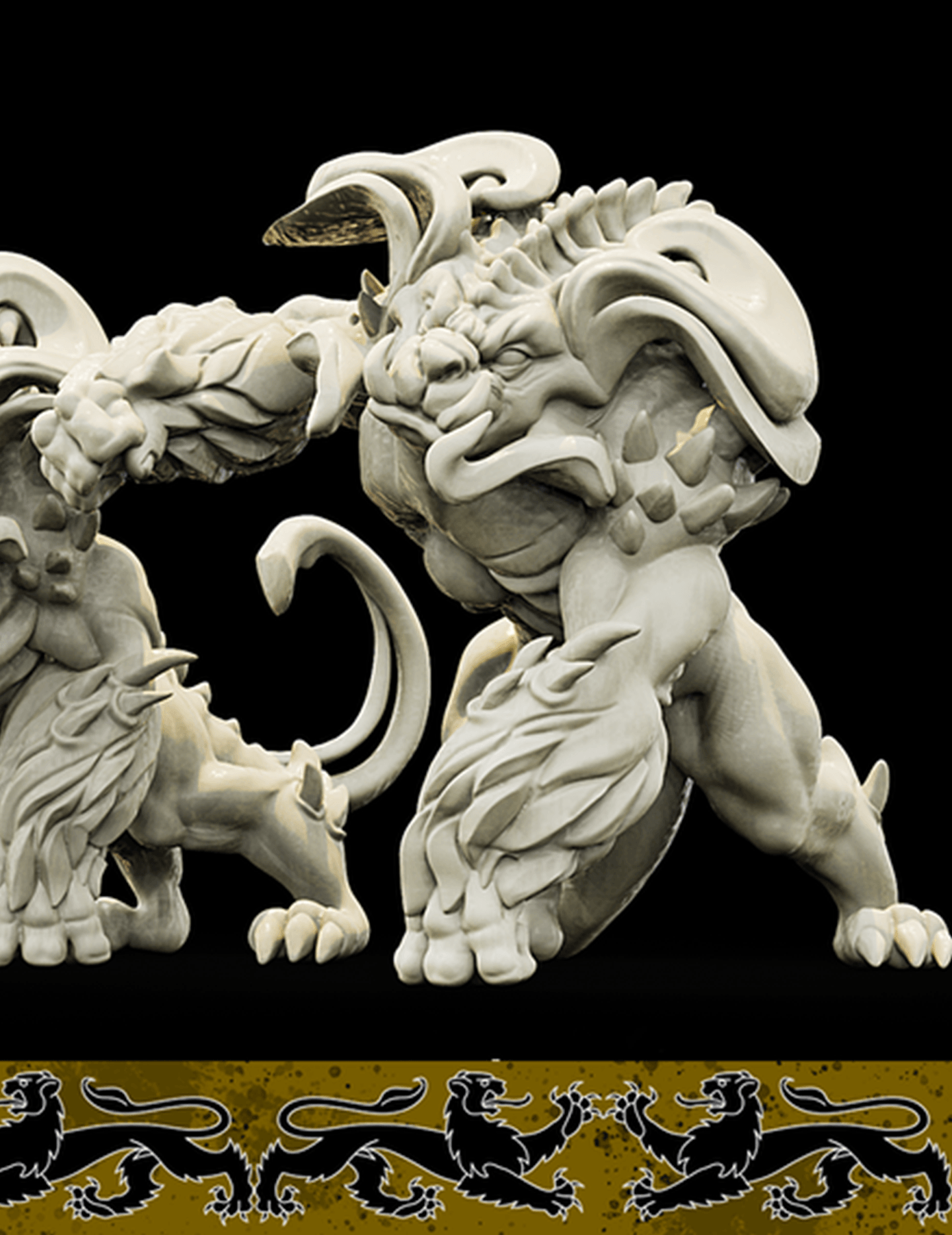 3D Printed Bestiary Vol. 4 Nafarrate - Duskpaw 32mm Ragnarok D&D