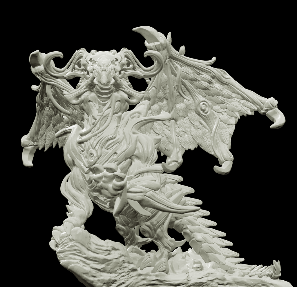 3D Printed Bestiary Vol. 4 Nafarrate - Frukag Forrest Dragon 32mm Ragnarok D&D