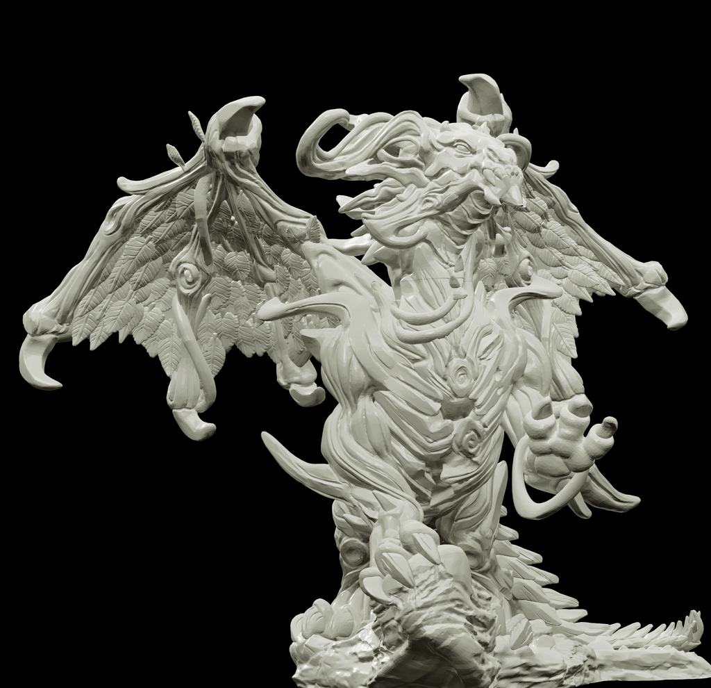 3D Printed Bestiary Vol. 4 Nafarrate - Frukag Forrest Dragon 32mm Ragnarok D&D