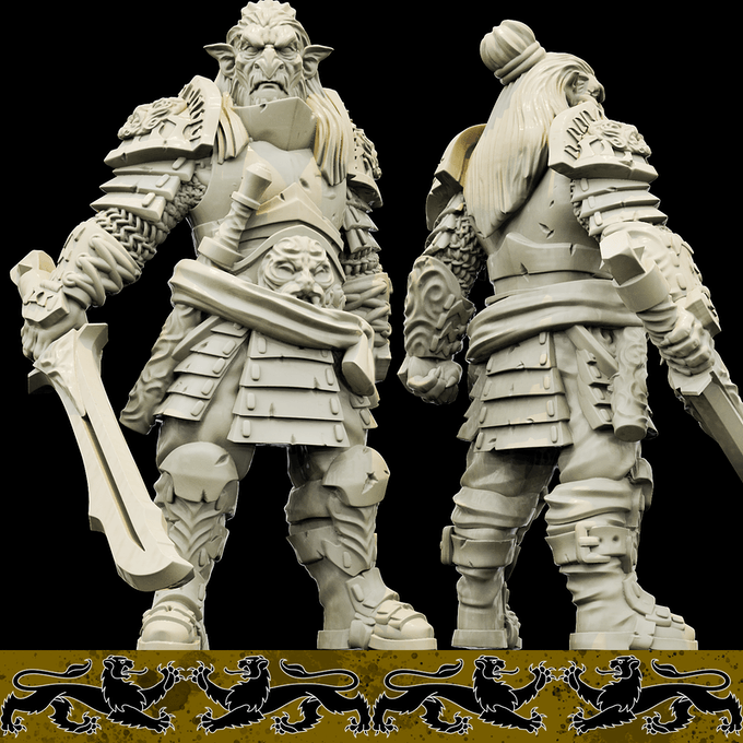 3D Printed Bestiary Vol. 4 Nafarrate - Hobgoblin 32mm Ragnarok D&D