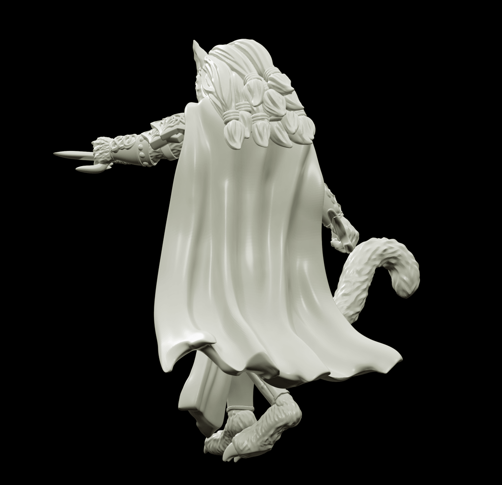 3D Printed Bestiary Vol. 4 Nafarrate - Ishu Tigress 32mm Ragnarok D&D