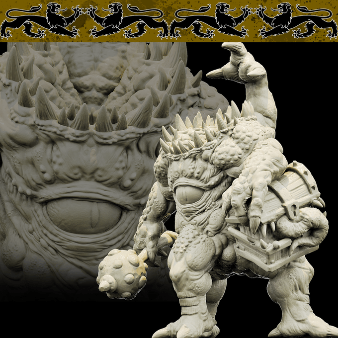 3D Printed Bestiary Vol. 4 Nafarrate - Iutreli Abomination 32mm Ragnarok D&D