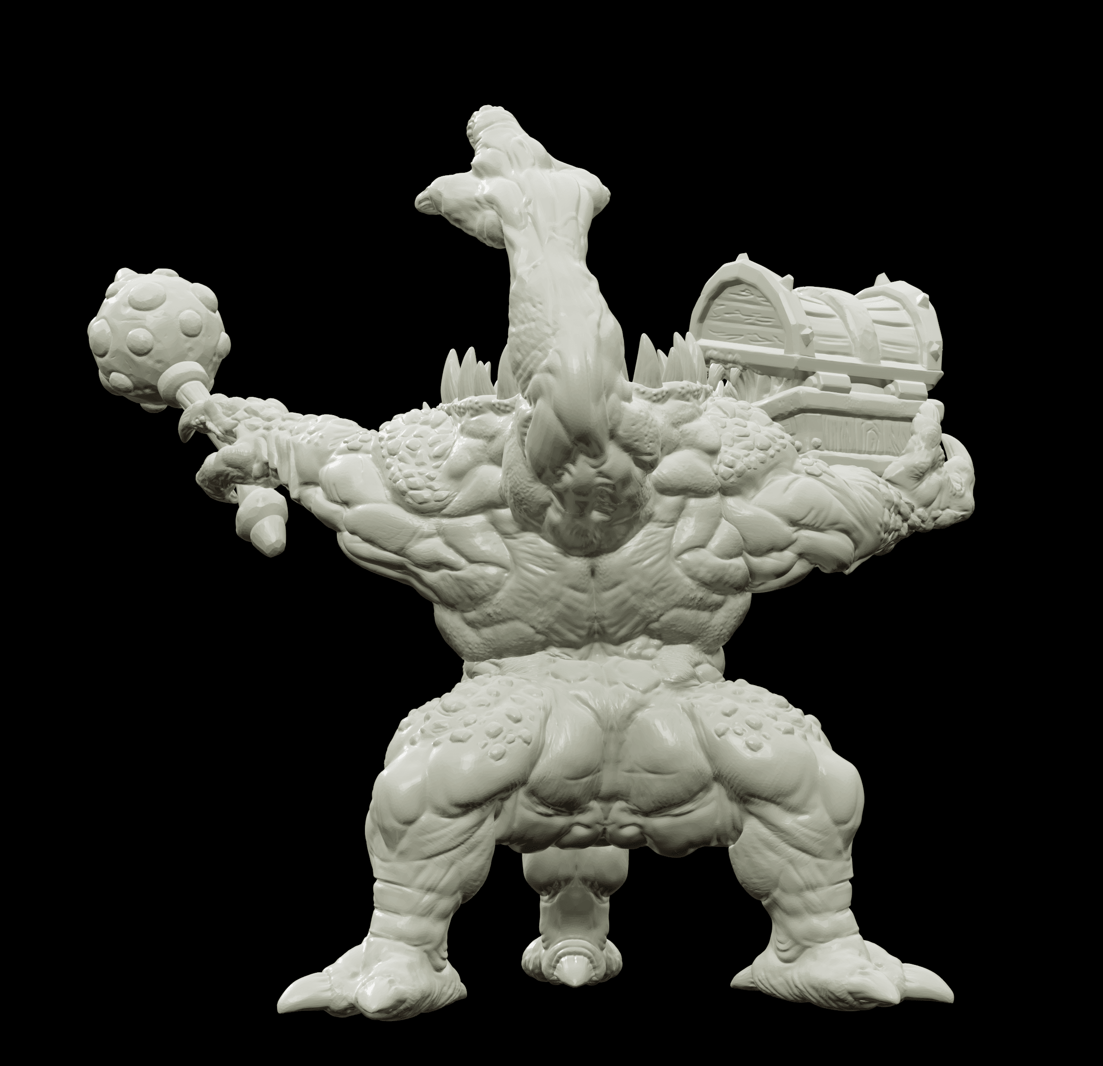 3D Printed Bestiary Vol. 4 Nafarrate - Iutreli Abomination 32mm Ragnarok D&D