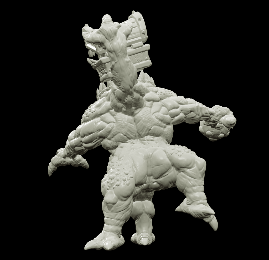 3D Printed Bestiary Vol. 4 Nafarrate - Iutreli Abomination 32mm Ragnarok D&D