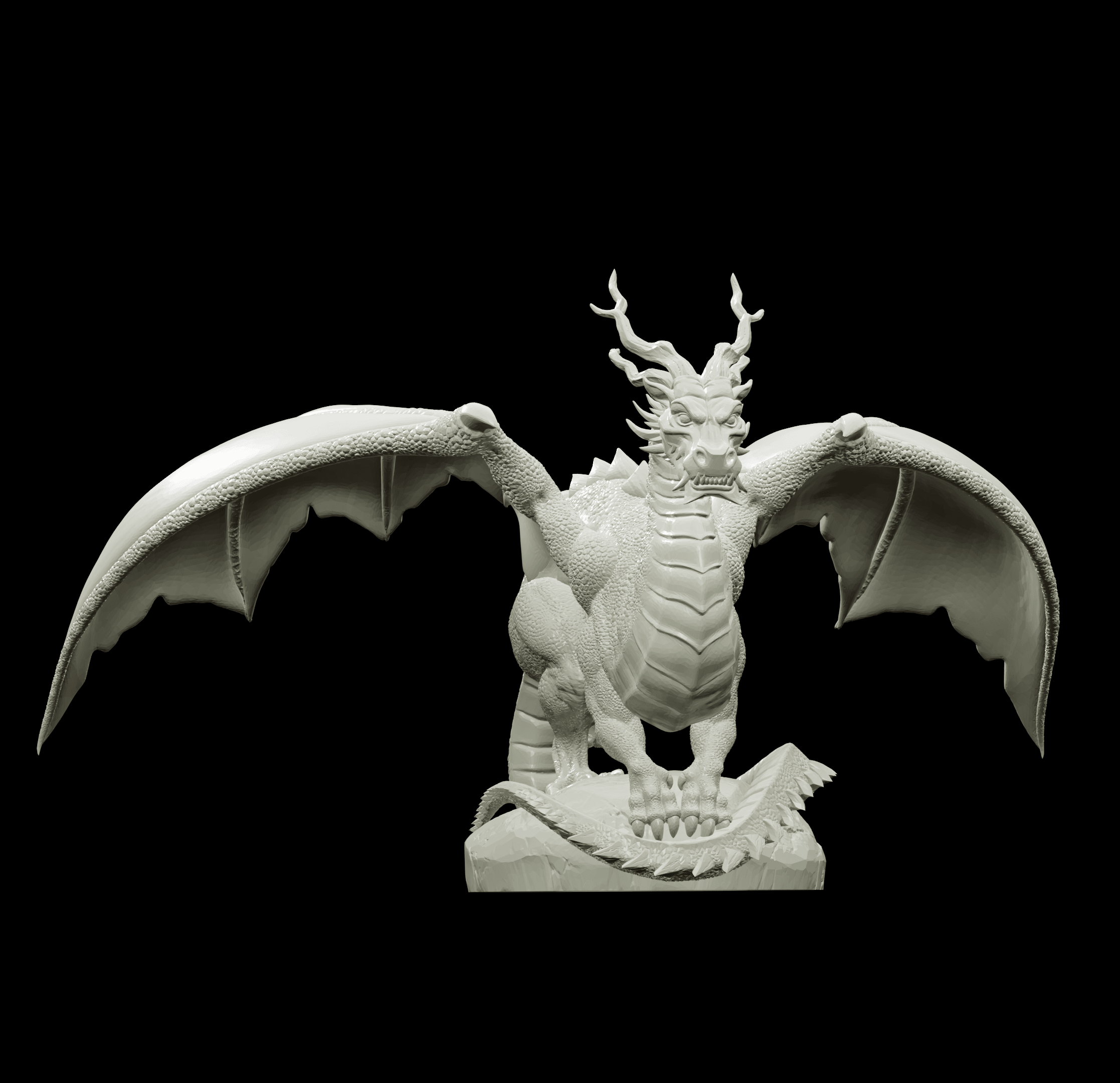 3D Printed Bestiary Vol. 4 Nafarrate - Kaesin Green Dragon 32mm Ragnarok D&D
