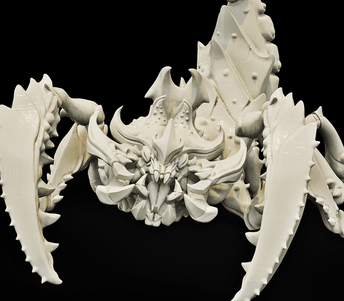 3D Printed Bestiary Vol. 4 Nafarrate - Khepri Demon Fiend 32mm Ragnarok D&D