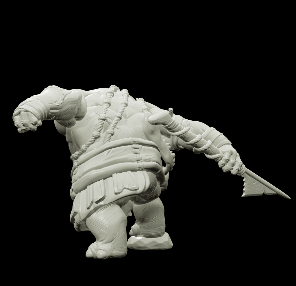3D Printed Bestiary Vol. 4 Nafarrate - Kiboko Hippo Man 32mm Ragnarok D&D