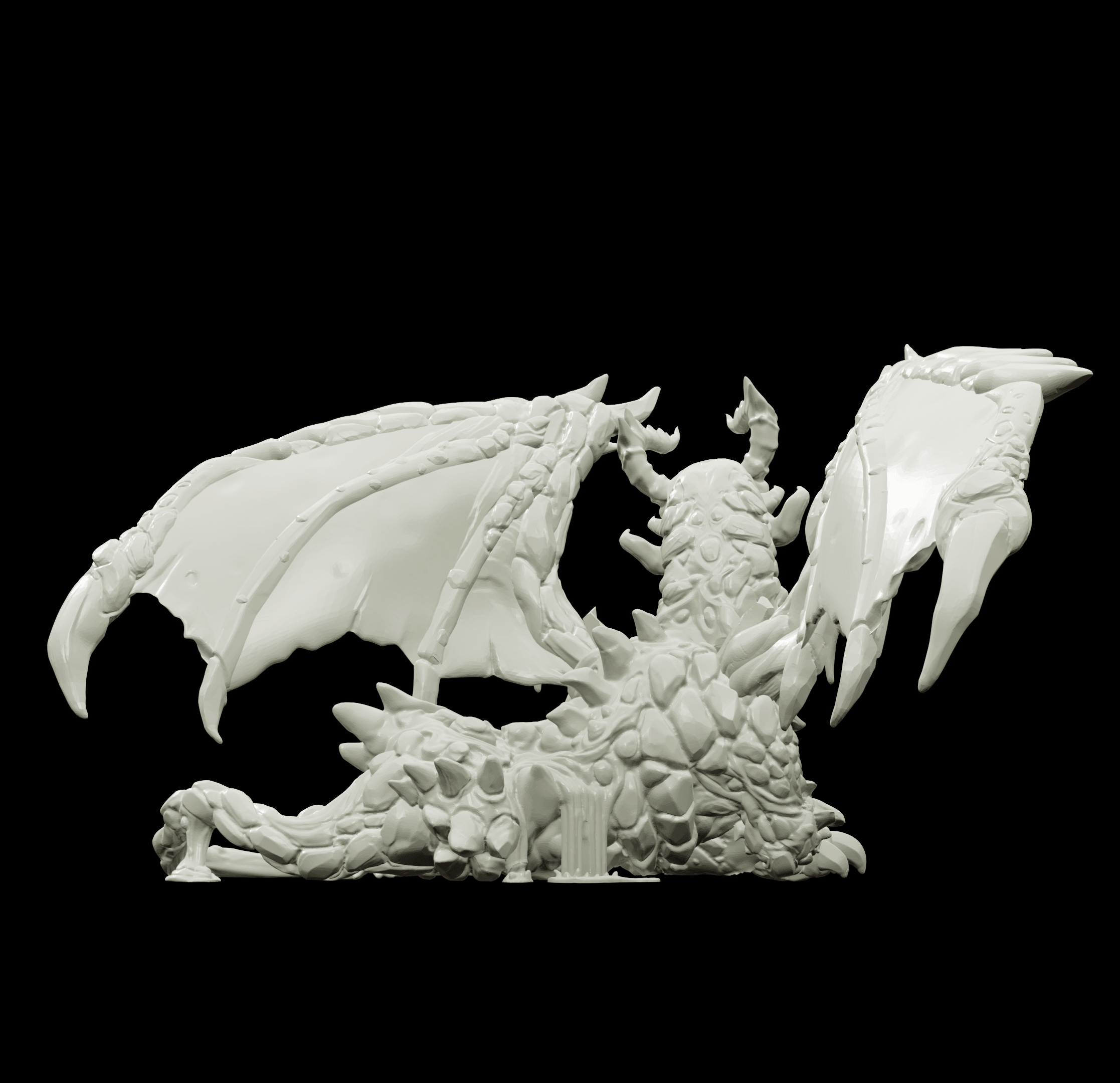 3D Printed Bestiary Vol. 4 Nafarrate - Lasair Lava Dragon 32mm Ragnarok D&D