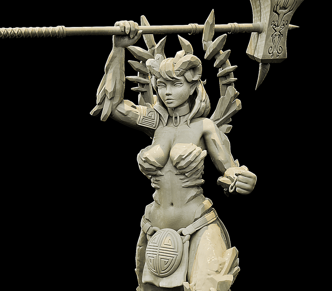 3D Printed Bestiary Vol. 4 Nafarrate - Laufrey Cambion Fiend 32mm Ragnarok D&D