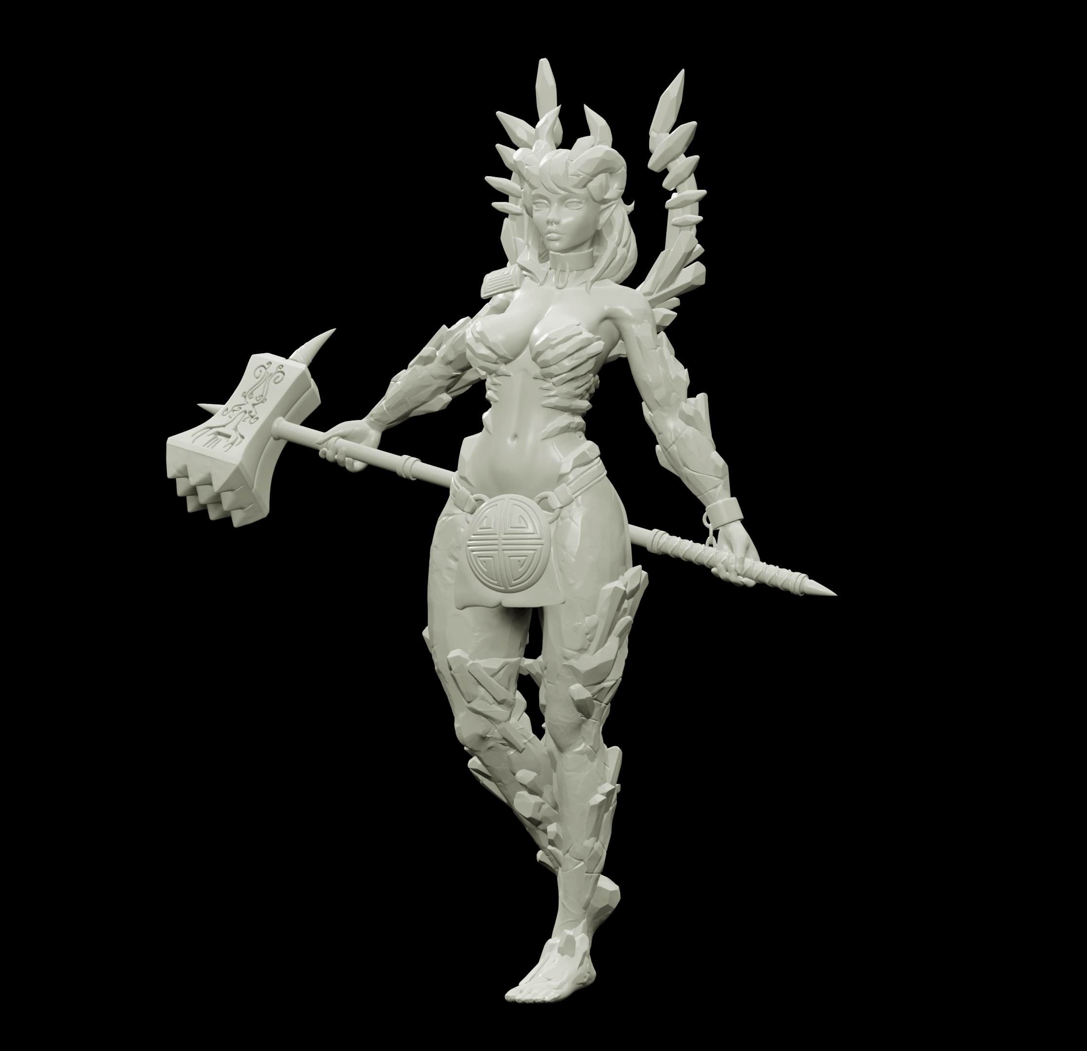 3D Printed Bestiary Vol. 4 Nafarrate - Laufrey Cambion Fiend 32mm Ragnarok D&D
