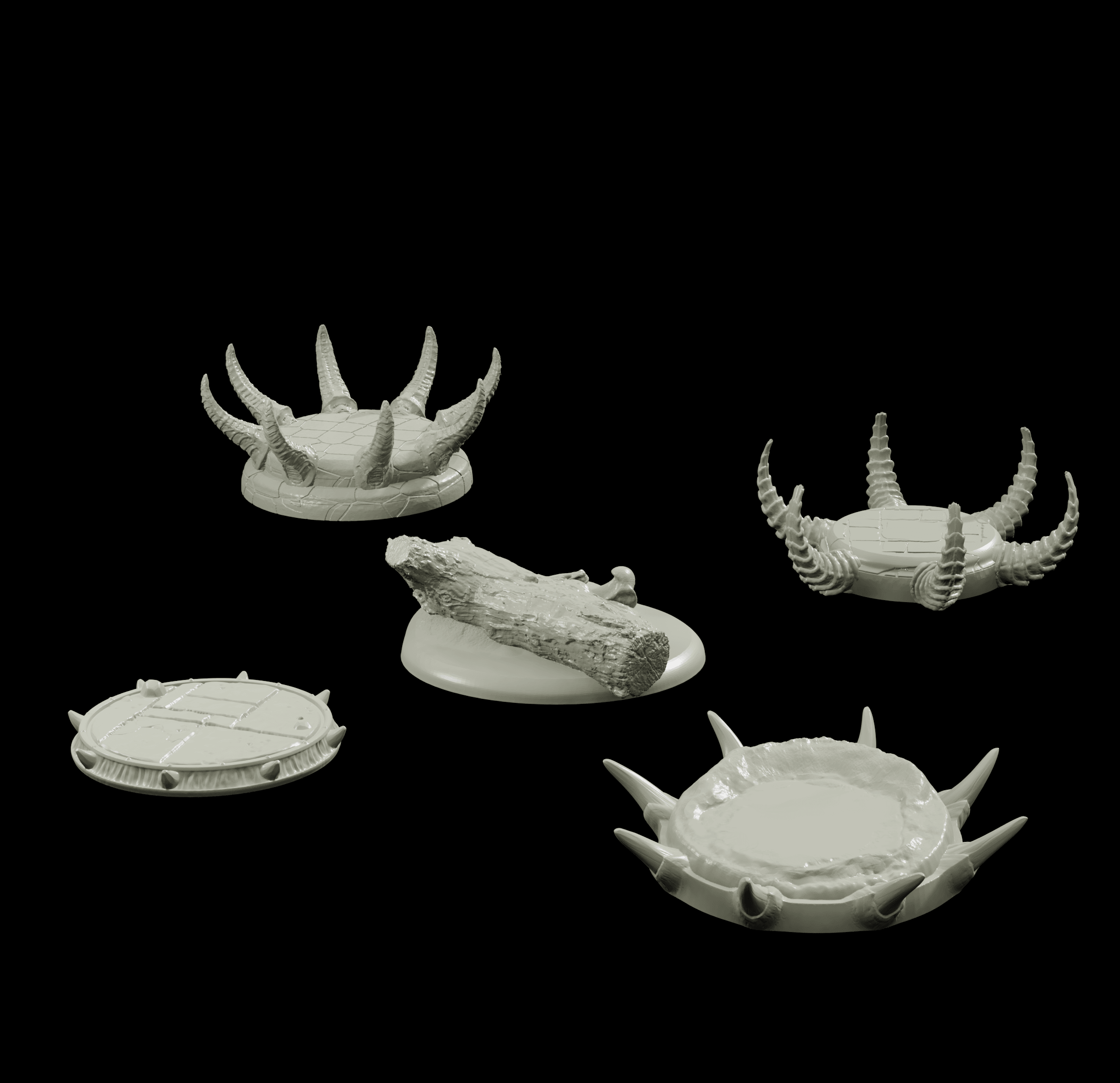 3D Printed Bestiary Vol. 4 Nafarrate Monster Round Bases Set 25 28 32 35mm D&D