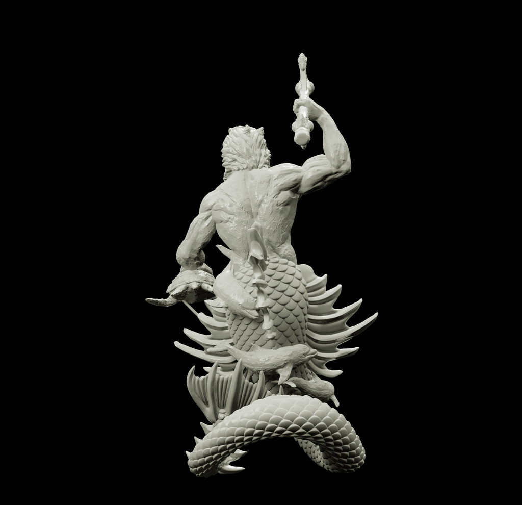 3D Printed Bestiary Vol. 4 Nafarrate - Neptune Merman 32mm Ragnarok D&D