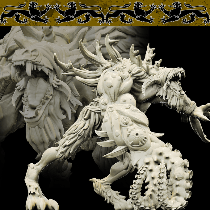 3D Printed Bestiary Vol. 4 Nafarrate - Pon'uglrit Bugbear 32mm Ragnarok D&D