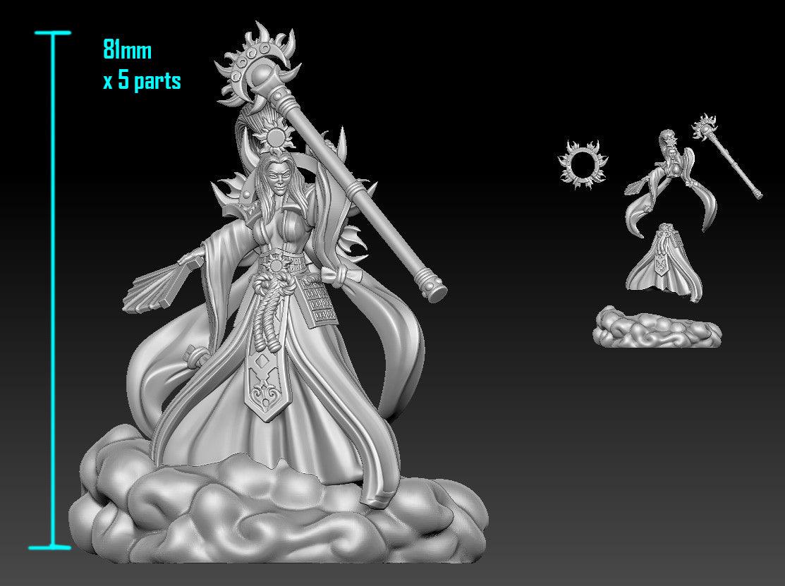 3D Printed Bestiary Vol. 5 Nafarrate - Amaterasu 32mm Ragnarok D&D