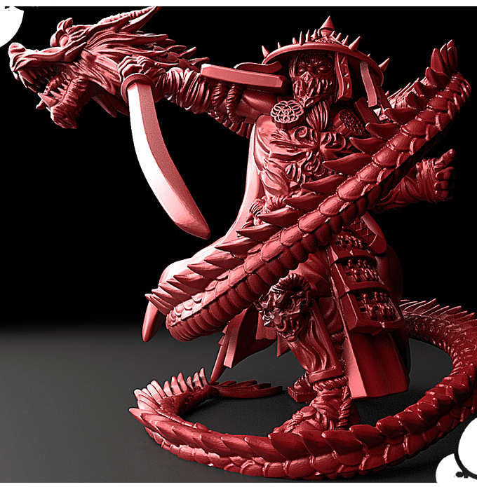 3D Printed Bestiary Vol. 5 Nafarrate - Susanoo 32mm Ragnarok D&D