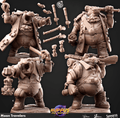 3D Printed Cast n Play 631 Moon Travelers Huppus, Space Mercenaries Set 28mm 32mm D&D