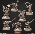 3D Printed Cast n Play 675 Heat Maulers Vulcan Dwarves Set 28mm 32mm D&D