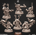 3D Printed Cast n Play 679_Lava Engineers Vulcan Dwarves Set 28mm 32mm D&D