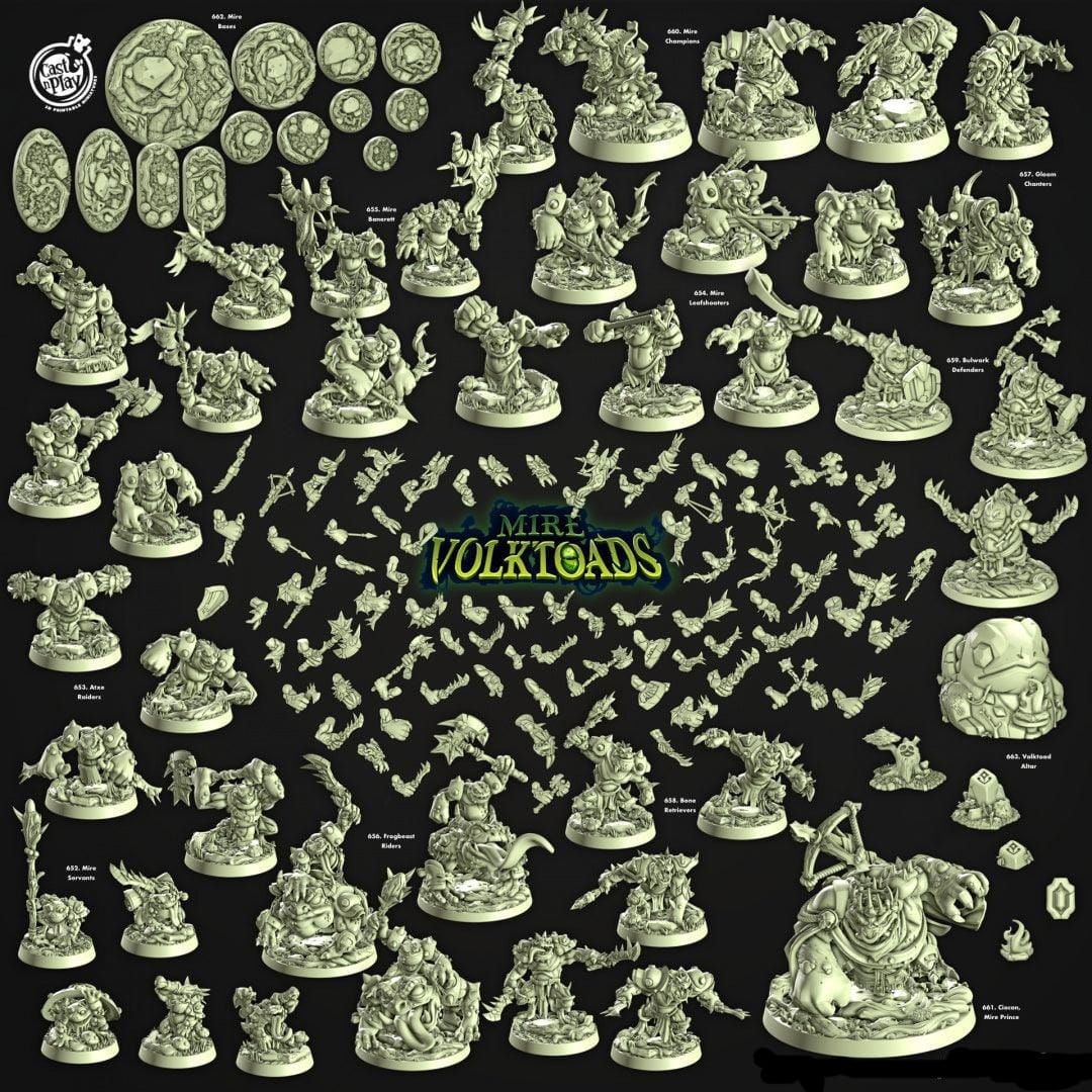 3D Printed Cast n Play Atxe Raiders Mire Volktoads Set 28mm 32mm D&D
