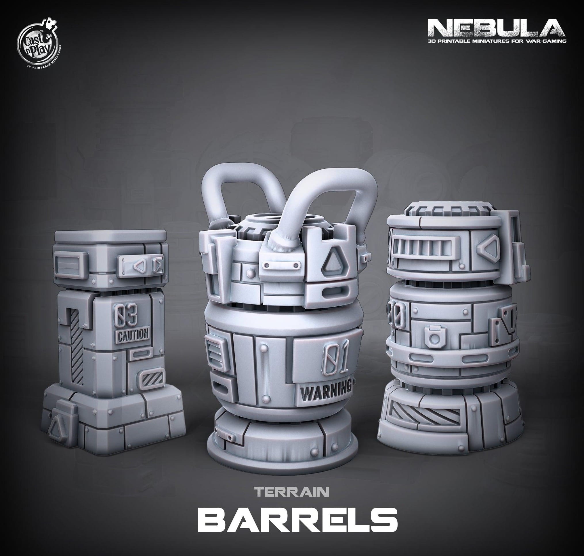 3D Printed Cast n Play Barrels Nebula Origins 28mm 32mm D&D