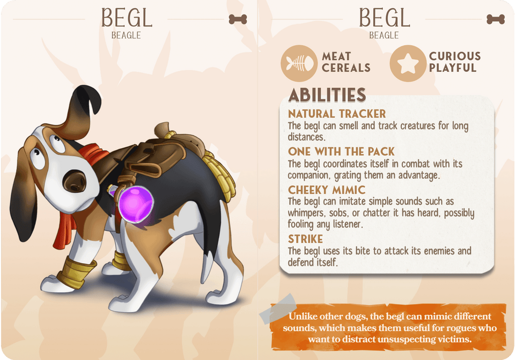 3D Printed Cast n Play Begl - The Beagle Companions 28mm 32mm D&D