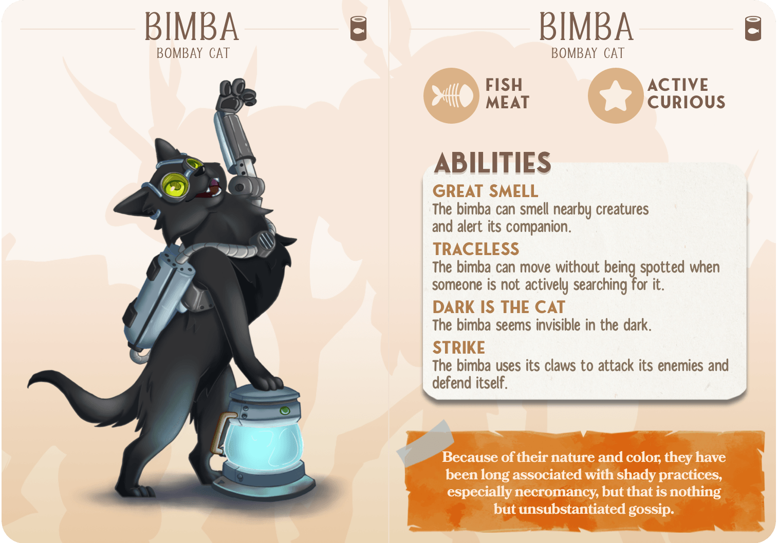 3D Printed Cast n Play Bimba - Bombay Cat Companions 28mm 32mm D&D