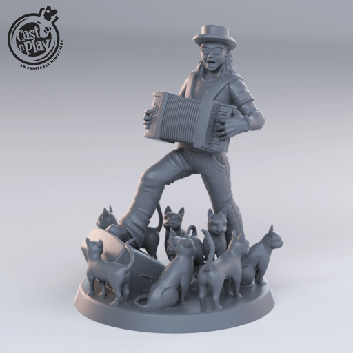 3D Printed Cast n Play Carl Finch 28mm 32mm D&D