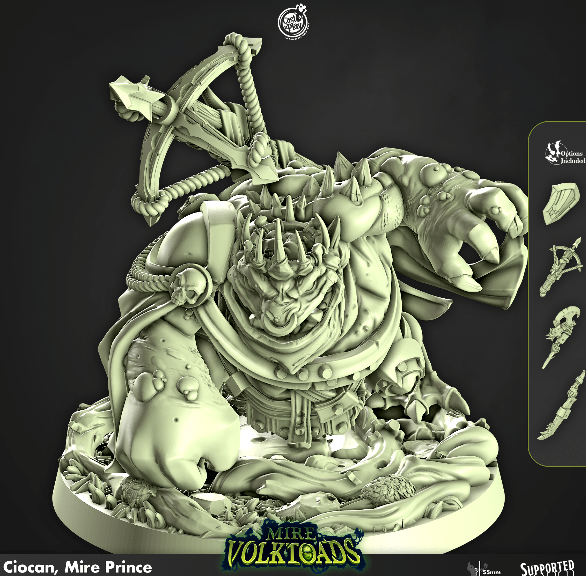 3D Printed Cast n Play Ciocan Mire Prince Mire Volktoads Set 28mm 32mm D&D