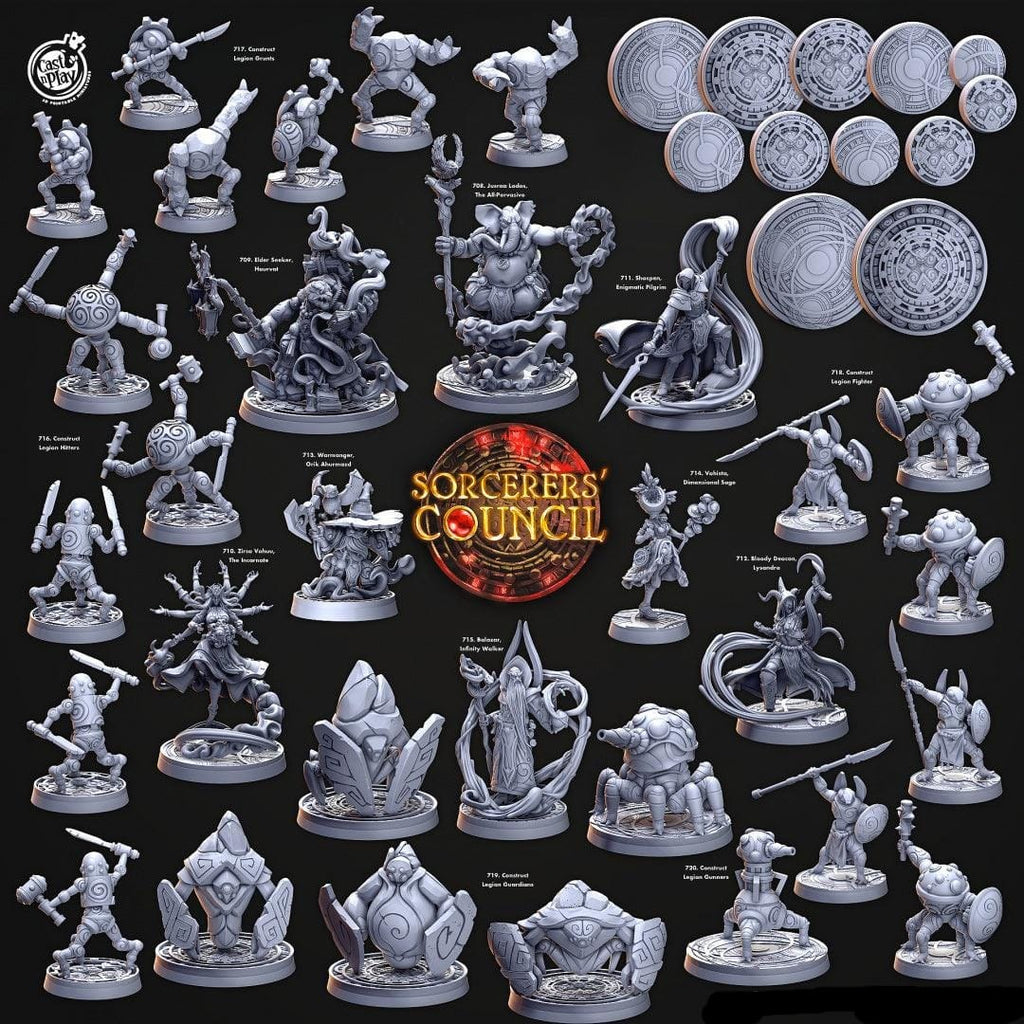 3D Printed Cast n Play Construct Legion Fighter Sorcerers Council 28mm 32mm D&D