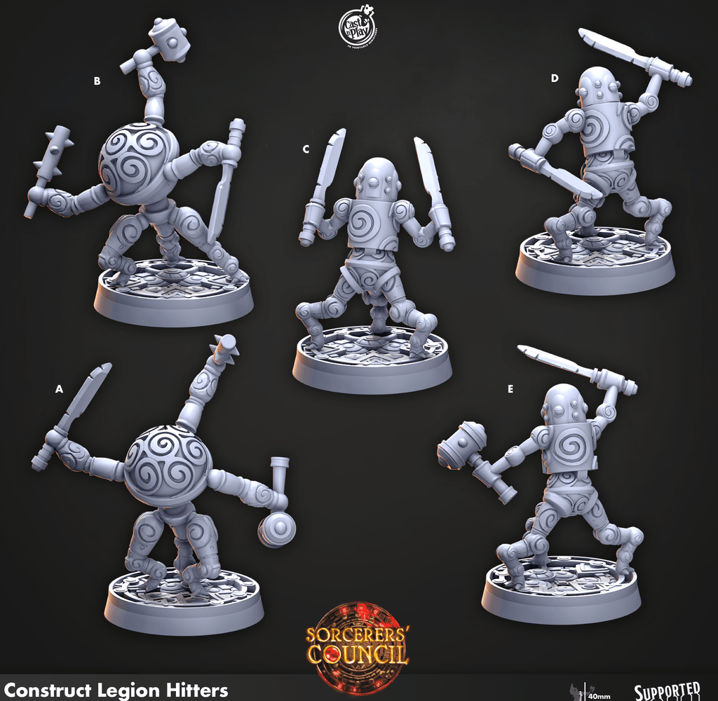 3D Printed Cast n Play Construct Legion Hitters Sorcerers Council 28mm 32mm D&D