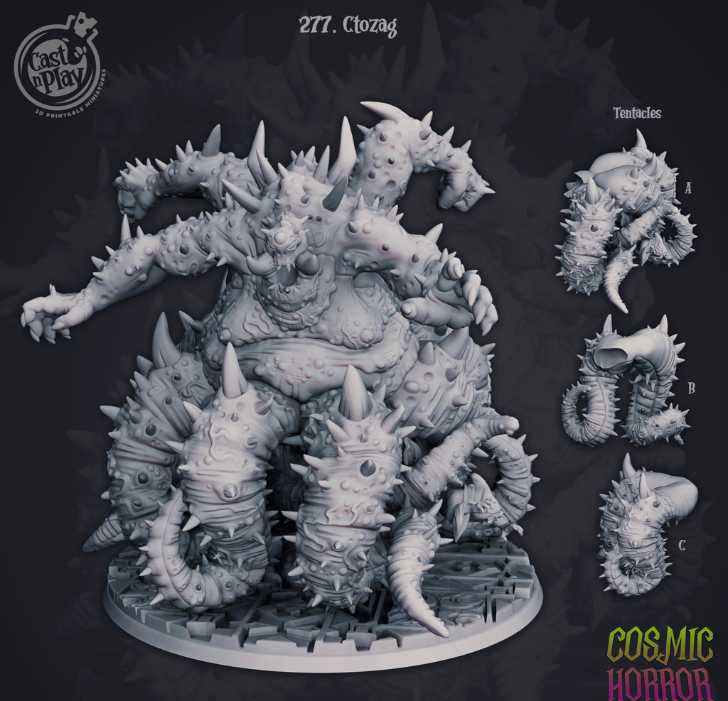 3D Printed Cast n Play Ctozag Cosmic Horrors 28mm 32mm D&D
