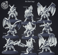3D Printed Cast n Play Dark Imps 28mm 32mm D&D