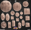 3D Printed Cast n Play Deck Bases Huppus, Space Mercenaries Set 28mm 32mm D&D