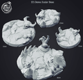 3D Printed Cast n Play Demon Hunter Bases 28mm 32mm D&D