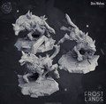 3D Printed Cast n Play Dire Wolves Frost Lands 28mm 32mm D&D