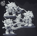 3D Printed Cast n Play - Dwarf Commanders Set 28mm 32mm D&D